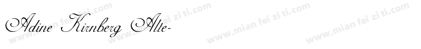 Adine Kirnberg Alte字体转换